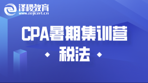 2020CPA暑期集訓(xùn)營-稅法