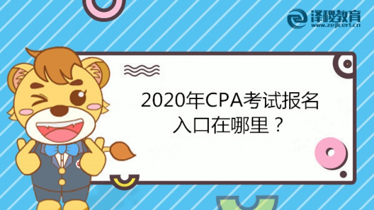 2020年CPA考试报名入口在哪里？