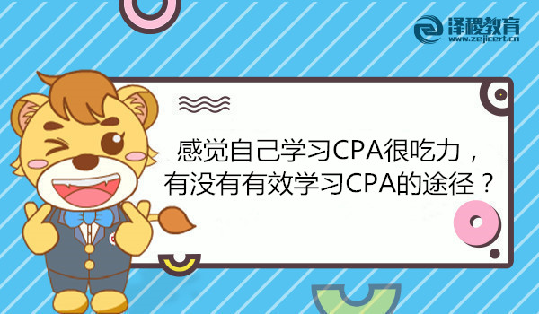 感覺自己學習CPA很吃力，有沒有有效學習CPA的途徑？