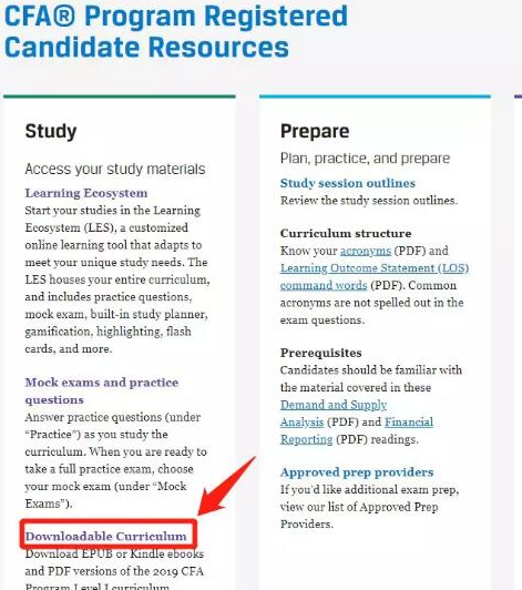 CFA报名后的官方资料怎么获取