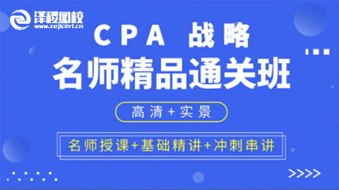 CPA名師精品通關班 公司戰略與風險管理
